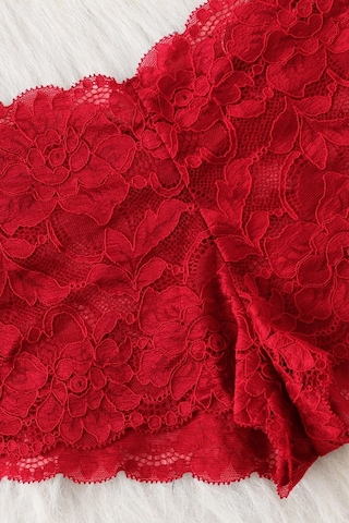 Moda Dua Kadın Kırmızı Dantelli & Kurdelalı Sütyen Külot Takımı