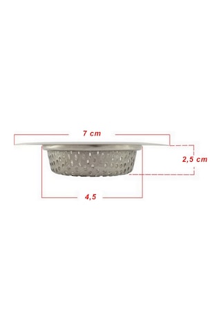 7 Cm Orta Boy Paslanmaz Çelik Lavabo Süzgeci - Evye Süzgeci - Evi