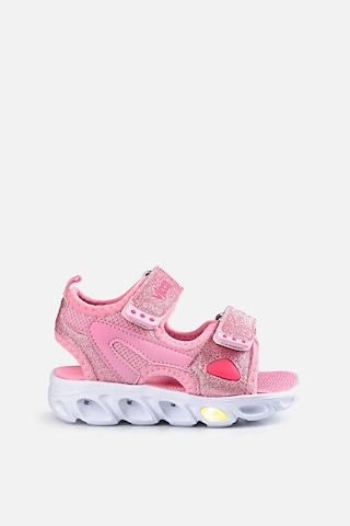 Vicco Roy Işıklı Kız Bebek Pembe Sandalet Pembe