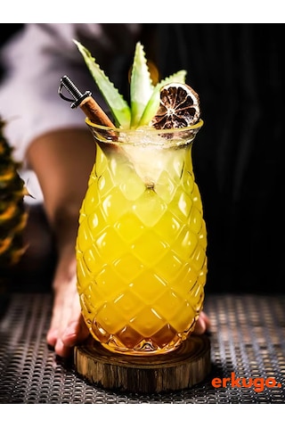 Borosilikat Sunum Bardağı, Kahve Bardağı, Meşrubat Bardağı, Isı Dayanıklı Bardak 550 Ml Pineapple