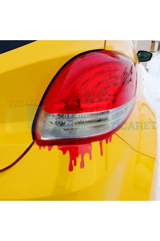 Kan Damlası Far Tampon Oto Sticker Etiket Yapıştırma 2 Adet
