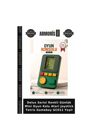 Delux Serisi Renkli Günlük Mini Oyun Kolu Atari Joystick Tetris Gameboy Gc011 Yeşil