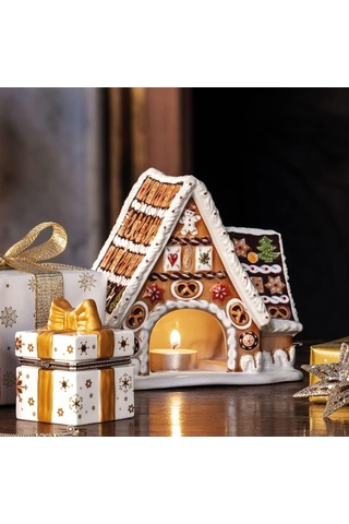Villeroy Ve Boch Christmas Toys Müzik Kutusu "zencefilli Çörek Evi", Porselen, Beyaz/bej Diğer