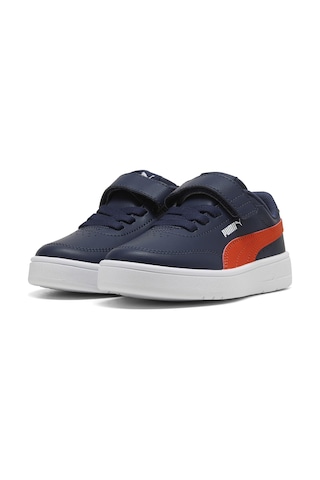 Puma Court Classic Clean Ac+ P Lacivert Erkek Çocuk Sneaker 000000000102714545 Lacivert-kırmızı
