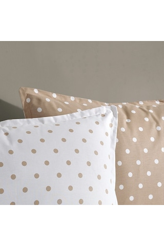 Coté Blanc Dots Capuccino %100 Pamuk Tek Kişilik Nevresim Takımı