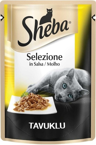 Sheba Selection Tavuk Etli Pouch Yetişkin Kedi Yaş Maması 24 x 85 G