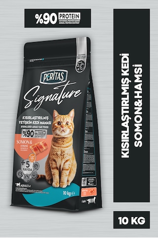 Peritas Signature Somonlu Kısırlaştırılmış Yetişkin Kedi Maması 10 KG