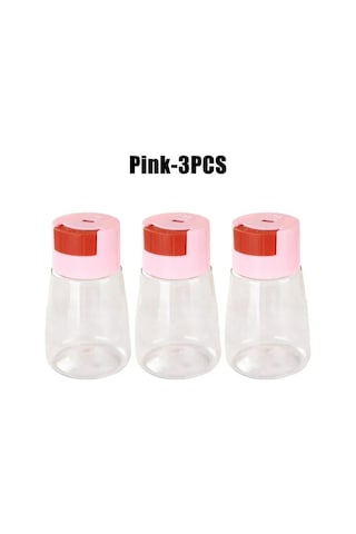 Mutfak Tuz Ve Karabiber Öğütücüler Hassas Kantitatif İtmeli Tip Baharatlık İtmeli Tip Tuzluk Baharatlık Sızdırmaz Pembe