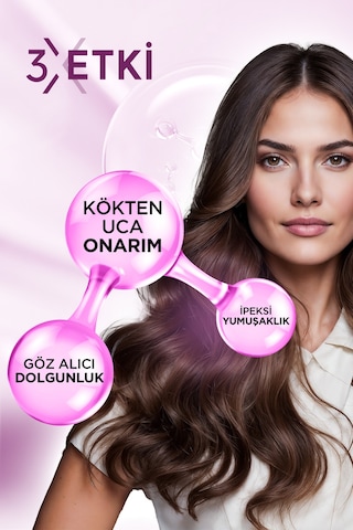 Keratin & Kolajen Onarıcı Dolgunlaştırıcı Saç Bakım Kremi 3 X 250 Ml İnce Ve Yıpranmış Saçlar