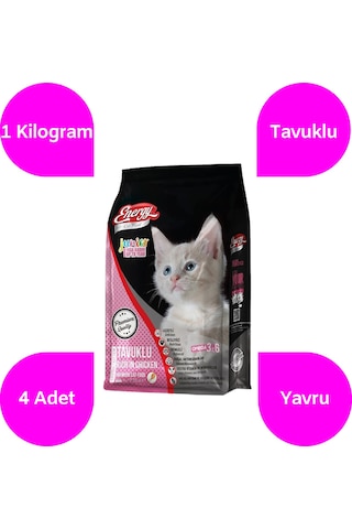 Energy Tavuklu Yavru Kedi Maması 4 x 1 KG