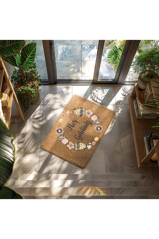 Home Hoşgeldiniz Dekoratif Çok Amaçlı Iç Ve Dış Kapı Paspası Haki