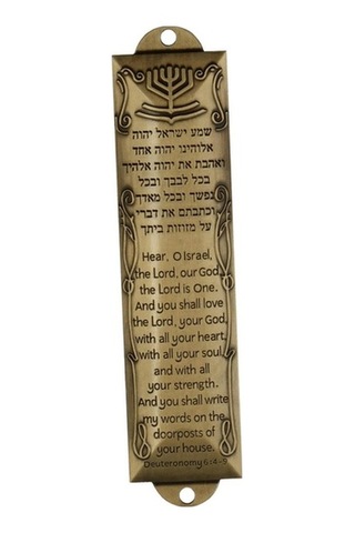 Lijinxu Mezuzah Plaket Yahudi Hediye Dekoratif Mezuza Kapak Altın
