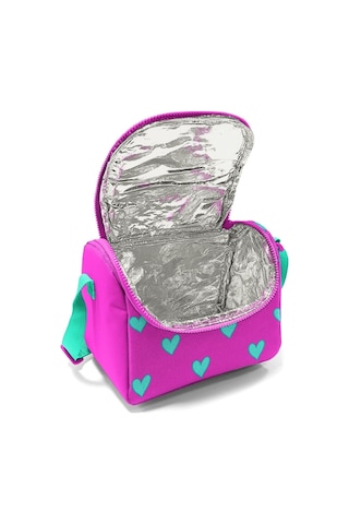 Coral High Kids Neon Pembe Su Yeşili Kalp Desenli 3'lü Okul Çanta Seti - Kız Çocuk Çok Renkli