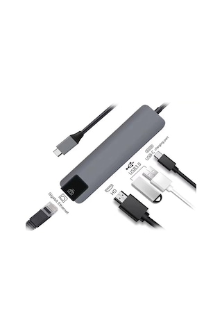 Singree 5'li Usb C Hub: 4k Hdmı, Rj45 Ethernet, Usb 3.0, Pd Şarj Portlu - Macbook Ve Diğer Type-c Cihazlar İçin