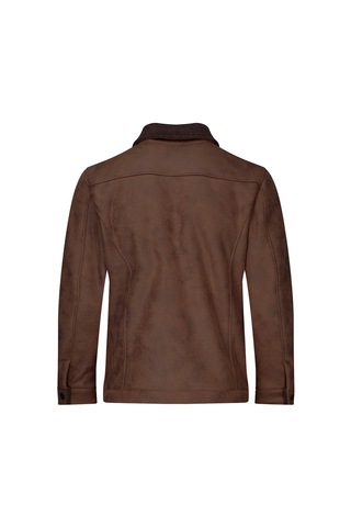 Hatemoğlu Taba Slim Fit Bebe Yaka Deri Mont 2982346 Taba