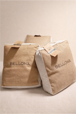 Bellona Tek Kişilik Natural Linen Keten Çantalı Yorgan 155x215 Cm Jüt Bej