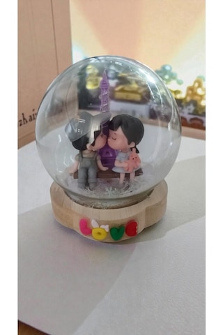 Sevgililer Gününe Özel Love Yazılı Led Işıklı Cam Fanus Süs Hediyelik Ürün Boyut:12cm