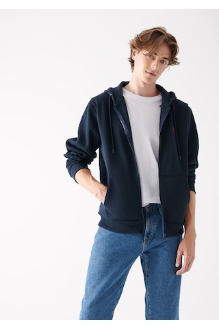 Mavi - Fermuarlı Lacivert Sweatshirt 066979-70490 Lacivert