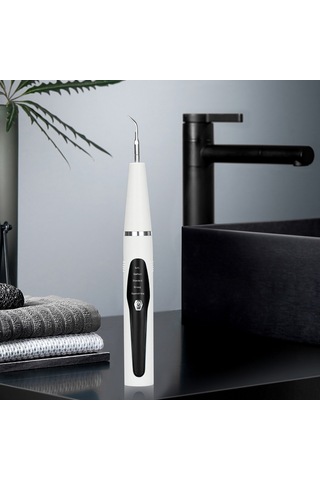 Skycity Siyah Ultrasonik Diş Temizleyici - Taş Ve Plak Kaldırıcı, Portatif İki Fonksiyonlu Diş Ağız Bakımı Aleti