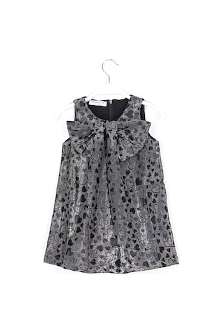 Fiyanklu Kız Çocuk Abiyeleri 3 4 5 6 7 8 9 Yaş Koyu Gri