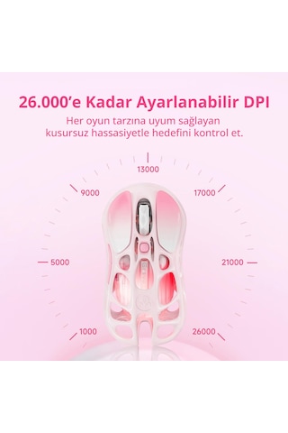 Gravastar Mercury K1+m1 Pro Kablosuz Rgb Işıklı Mekanik Q Gaming Klavye Ve Optik Mouse Seti, Sakura Optik