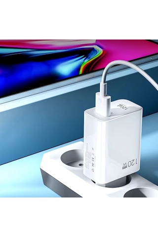 120w Usb Hızlı Type C Uçlu Kablolu Şarj Aleti 5324
