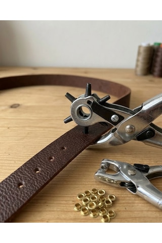Deri Delme Aparatı 2li Kemer Çanta Ayakkabı Delme Pensesi Seti - Lisinya Çok Renkli