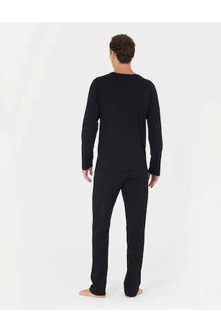 Pierre Cardin 6030 Uzun Kol Erkek Pijama Takımı V2 Siyah