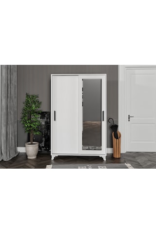 Afillibebek Tamamı Mdf Liva Aynalı Ve Sürgülü Portmanto