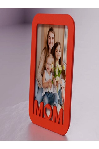 Mom Yazılı Dekoratif Fotoğraf Çerçevesi