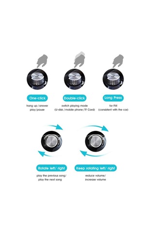 Rock Space B302 18w Qc3.0 Çift Usb Dijital Ekran Bluetooth Araç Şarj Cihazı, 64gb U Disk Ve Tf Kart Desteği / Fm / Aux / Ahizesiz Arama Siyah