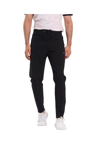 Slazenger GRIET Erkek Fermuar Cepli Dar Paça Siyah Eşofman Altı