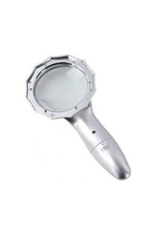 4X 6 Led Işık Aydınlatma 75Mm Optik Lens El  Büyüteç