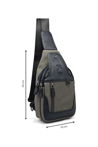 Erkek Antrasit Kanvas Çapraz Askılı Omuz Çantası Antrasit