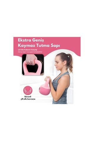 Soft Kettlebell 2kg Evde Spor Aleti Crossfit & Fitness Ağırlık Kaymaz Kaplama