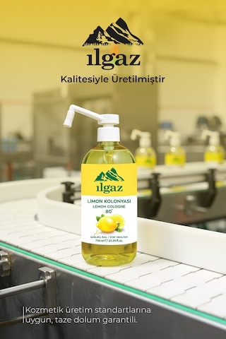 Ilgaz Limon Kolonyası Pompalı 750 ML