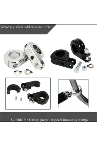 Homyl Motosiklet 38mm Motor Bar Otoyol Ayak Peg Montaj Kelepçesi