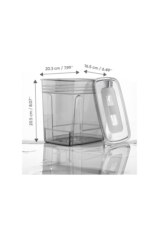 Meleni Home 4'lü 5,5 Litre Jumbo Boy Lena Un Kabı - Kapaklı Erzak Bakliyat Saklama Kabı - Malzeme Saklama Kutusu