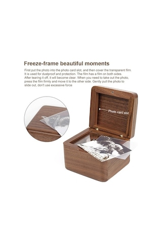 Novahub Ahşap Müzik Kutusu - Sevgililer Günü Hediyesi, Akçaağaç Altın Kaplama