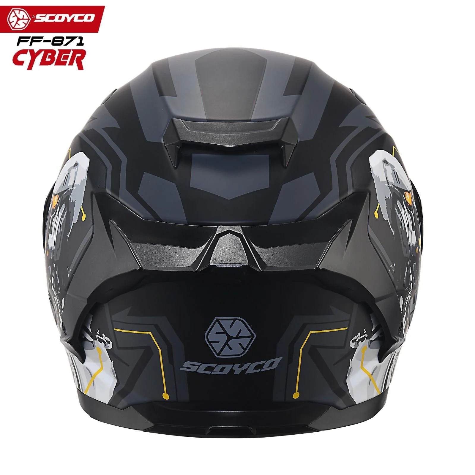 Scoyco 871 Cyber Full Face Ece Onaylı Vizörlü Motosiklet Kaskı