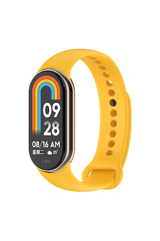 Ekılıf - Xiaomi Mi Band 8 Uyumlu - Kordon Klasik Kordon Silikon Strap Kayış - Siyah