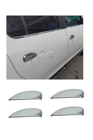 Renault Clio Symbol Krom Kapı Kolu 4 Kapı Sağ Sol Takım 2013 - 2021