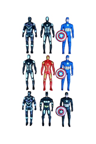 24'lü Süper Kahraman Seti Örümcek Adam Hulk Kara Panter Venom Batman Demir Adam 10 Cm.