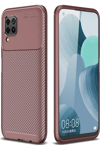 Huawei P40 Lite Kilif Karbon Tasarim Negro Silikon Kapak 420901439