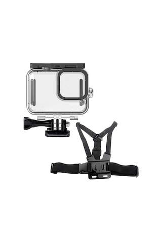 Gopro Hero 13 / 12 / 11 / 10 9 Black Uyumlu Waterproof Housing Göğüs Kemeri 4 Parça Set