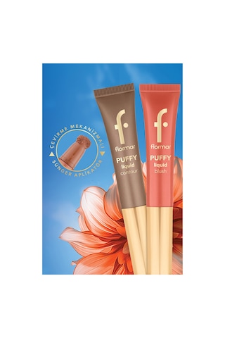 Flormar Puffy Liquid Nemlendirici Etkili & Parlak Bitişli Sünger Aplikatörlü Likit Allık 005 Crush