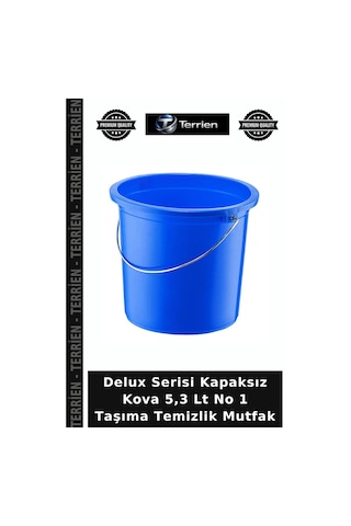 Delux Serisi Kapaksız Kova 5,3 Lt No 1 Taşıma Temizlik Mutfak Çok Renkli