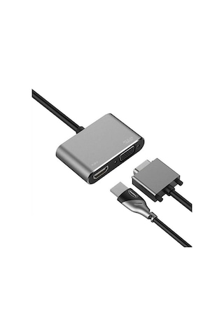 Usb Type C To Hdmi Vga 3.1 4k Çevirici Dönüştürücü Adaptörü