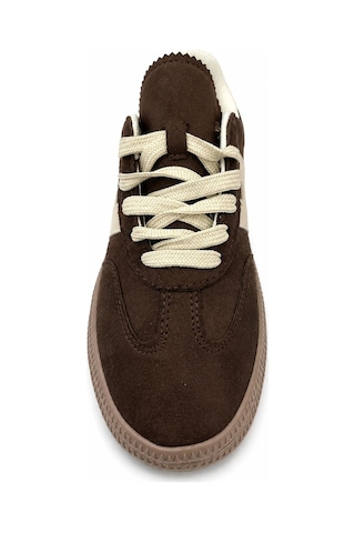 Papucumun Dünyası Unisex Süet Özel Gum Tabanlı Günlük Kullanıma Uygun Retro Sneaker Kahverengi