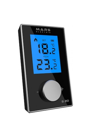 Mars S20 Kablosuz Oda Termostatı Siyah